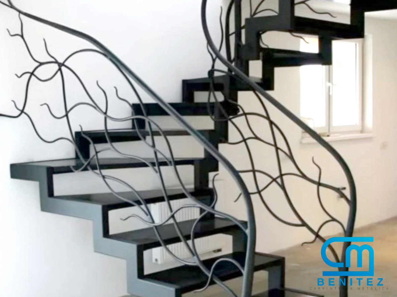 escalera-hierro-reja-flor